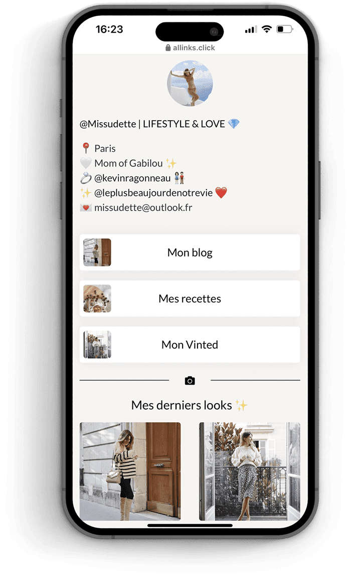 Page Allinks de createur-de-contenu