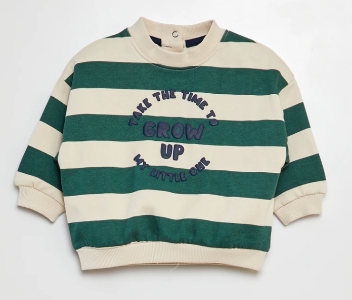 sweat rayé vert kiabi