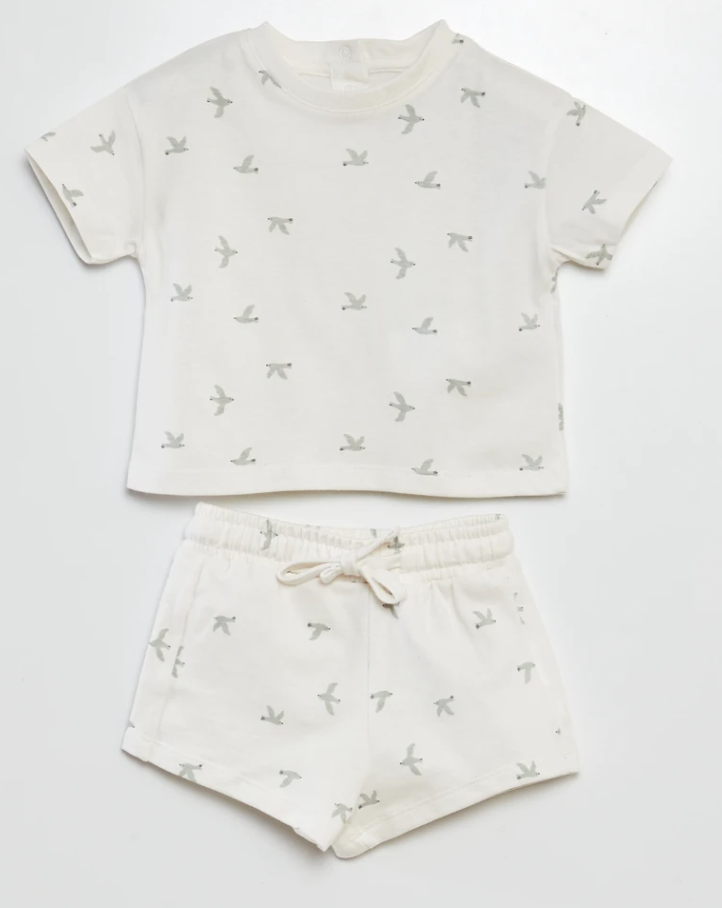 ensemble short t shirt oiseaux kiabi
